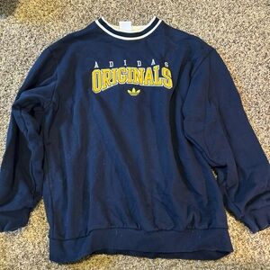 Adidas Originals Blue and Yellow Crewneck Sweater